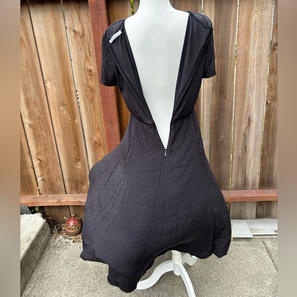 MaxMara Black Wrap polka dot Dress - size L - Picture 9 of 9